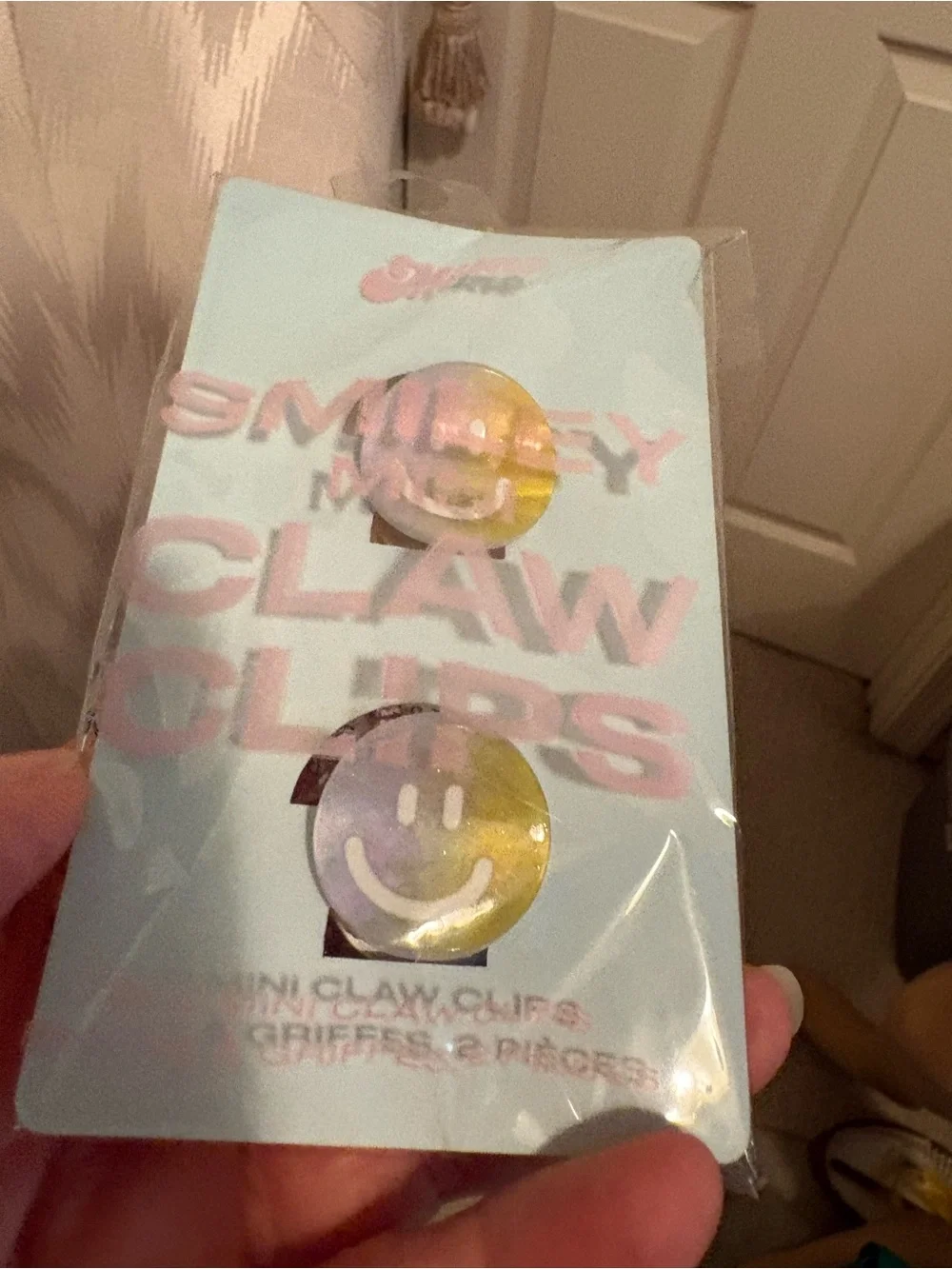 Smiley Face NWT Mini Claw Clips - Yellow Gradient